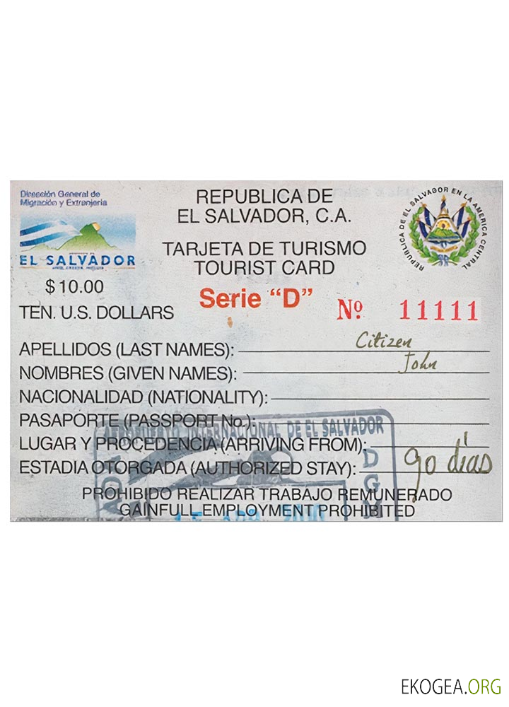 Carte touristique du SALVADOR